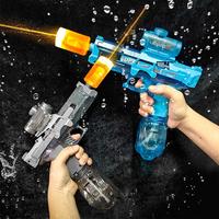 Automatic Electric Water Gun, Portable Luminous Water Gun Shooting Fighting Toys, Outdoor Water Toy for Beach Swimming Pool, ...