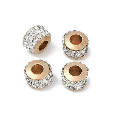Alloy Rhinestone Clay Pave Beads