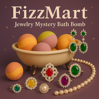 FizzMart Magic Jewelry Mystery Ball – Melt to Reveal Surprise Ring, Earrings, Necklace or Bracelet | Stress Relief Bath Bom...