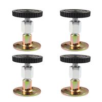 4 Counst Adjustable Threaded Headboard Stoppers Fixer, Wall-Mounted Headboard Anti-Wobble Clips, Headboard Securing Tool, Eas...