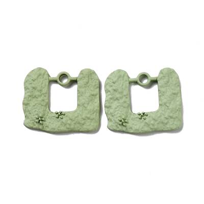 Spray Painted Alloy Pendants