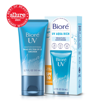 Bioré Skincare UV Aqua Rich Facial Moisturizer + SPF 50 Sunscreen + Primer, Hyaluronic Acid, Lightweight & Moisturizing Crea...