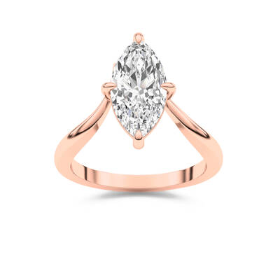 Thalia Lab Grown Diamond Engagement Ring | 18K Rose Gold 1 1/2 CT. TW.