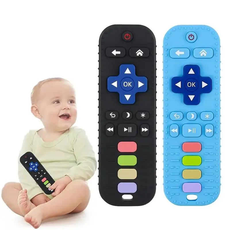Remote Control Shaped Baby Teether, 1 Count Soft Chewable Baby Soothing Teether, Baby Teething Relief Toys for Daily Use