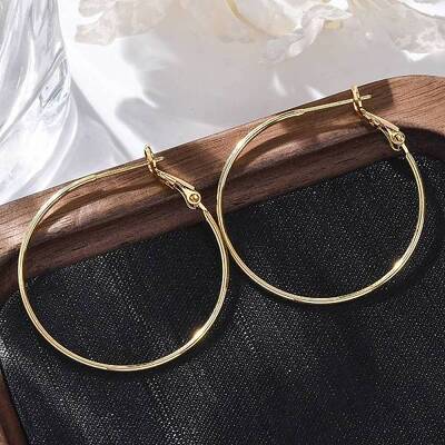 Brass Hoop Earrings