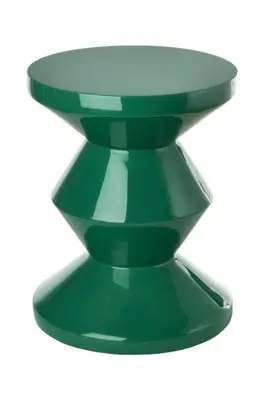 Green Lacquered Accent Stool | Pols Potten Zig Zag