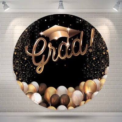 Aperturee Balloons Circle Backdrop Decoration For Grad Party | Grad Backdrops For Photography | Personalized Grad Backdrops |...