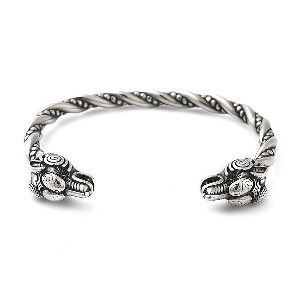 Viking 304 Stainless Steel Open Cuff Bangles for Men
