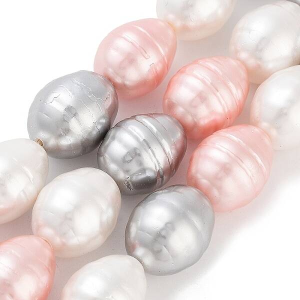 Electroplated Shell Pearl Beads Strands