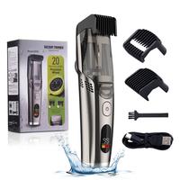 Electric Vacuum Beard Trimmer, Face Shaver and Body Groomer,Adjustable Length Comb,IPX6 Waterproof,Digital Beard Trimmers,est...