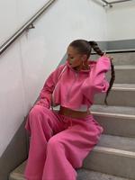 Women's Long Sleeve Hoodie & Drawstring Waist Sweatpants, Casual Slim Fashion Cozy Breathable Outfits for Daily Outdoor Wear,...