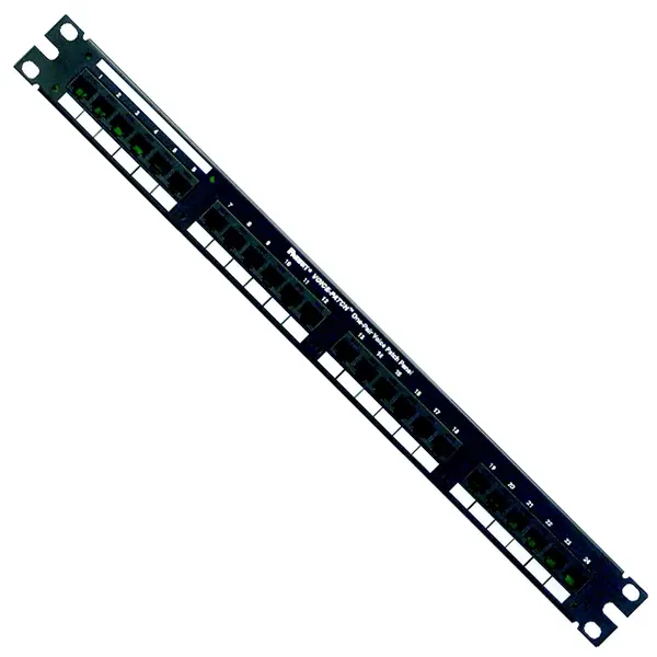 VP24382TV25Y Panduit 24-Port Patch Panel with 24 RJ-45 ports wired to one RJ-21 Telco Connector Voice Patch Panel