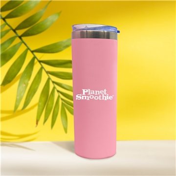 48 Custom 22 oz Rubberized Stainless Steel Slim Tumbler - ...