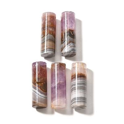 Natural Amethyst Lace Agate Pendants