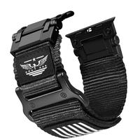 【IndependenceDayGifts】[without watch] Durable Wearable Steel Metal Nylon Men Band for Apple Watch Ultra 2/1, Breathable S...