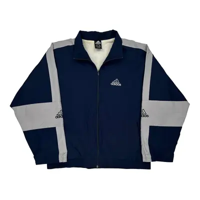 Adidas Track Jacket - Large Navy Polyester