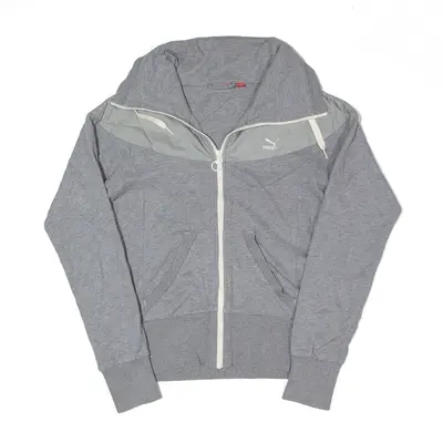 PUMA Snood Neck Jacket Grey Track Womens XS