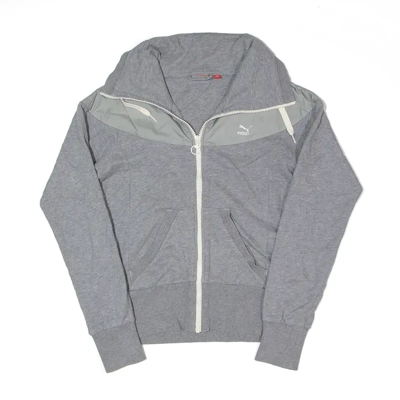 PUMA Snood Neck Jacket Grey Track Womens XS