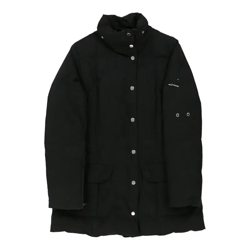 Vintage Tommy Hilfiger Puffer - Small Black Polyester