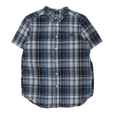 Age 13 Chaps Ralph Lauren Checked Short Sleeve Shirt - XL Blue Cotton