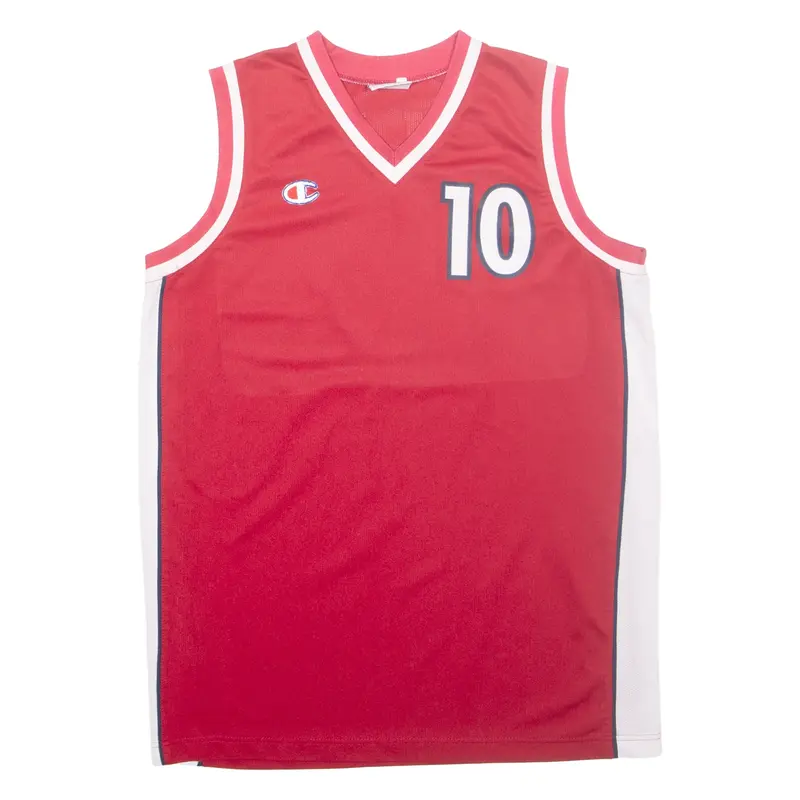 CHAMPION Basketball Boys Vest Red Sleeveless V-Neck 16Y