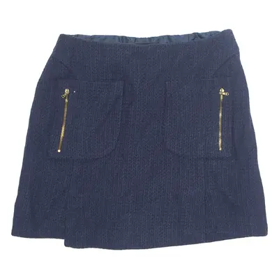 ZARA Womens Straight Skirt Blue Short XS