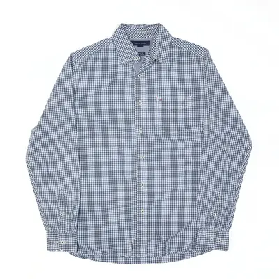 TOMMY HILFIGER Classic FIt Shirt Blue Gingham Long Sleeve Mens S
