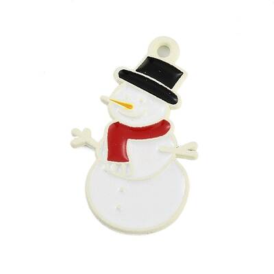 Christmas Theme Spray Painted Alloy Enamel Pendants