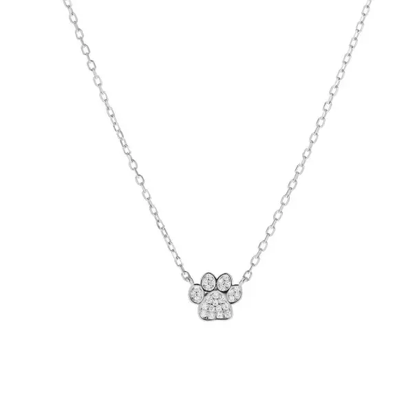 Again jewelry Paw Silver Necklace AJNA0026