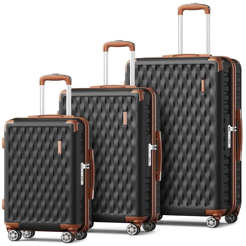 【Fast Delivered】Travel Luggage Set 3pcs or 5pcs, Lightweight Durable Suitcase, TSA Lock, Silent Spinner Wheels