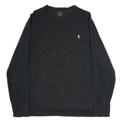 POLO RALPH LAUREN Custom Slim Fit Womens T-Shirt Grey Long Sleeve XL