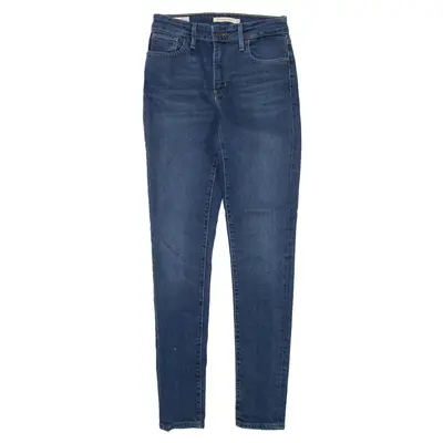 LEVI'S Premium Big E 721 High Rise Jeans Blue Denim Slim Skinny Womens W26 L32