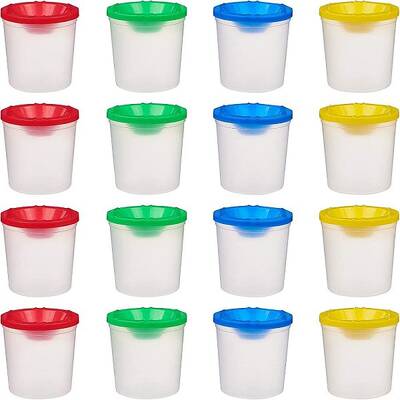 Children's No Spill Plastic Paint Cups