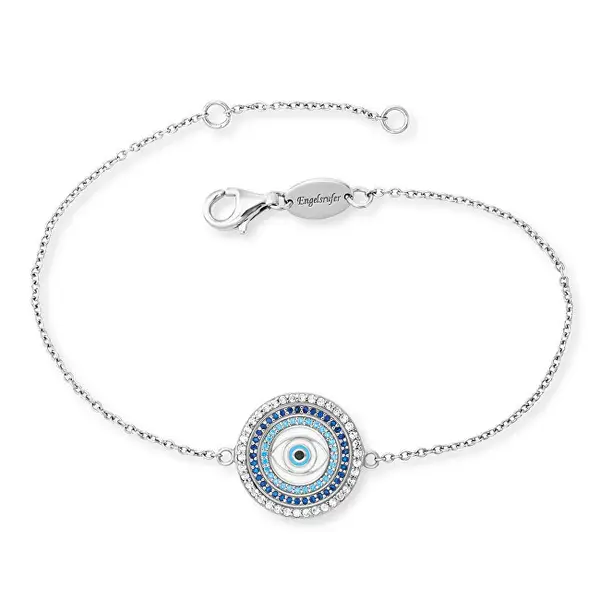 Engelsrufer Eye of Happiness Silver Bracelet with Zirconia ERB-EYE-ZIM