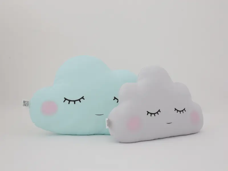 Set of 2 Pillows - Large Cloud Pillow and Small Cloud Pillow (8 colors)