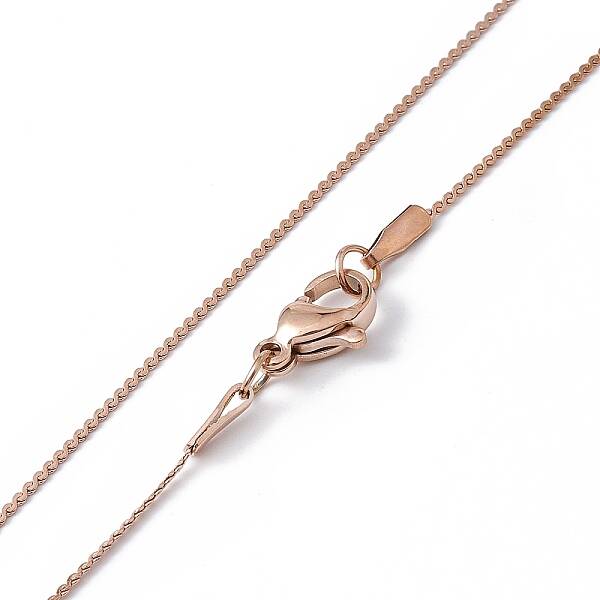 Ion Plating(IP) 304 Stainless Steel Serpentine Chain Necklace for Men Women