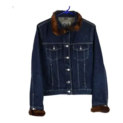 Etnic Safety Jeans Denim Jacket - Large Blue Cotton