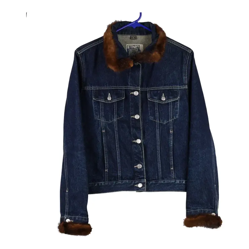 Etnic Safety Jeans Denim Jacket - Large Blue Cotton