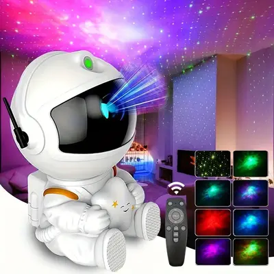 Galaxy Projector Light, Mini Astronaut Nebula Projector LED Lights for Bedroom, Starry Night Projector with Remote Control fo...