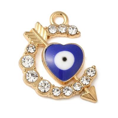Alloy Enamel Rhinestone Glass Pendants