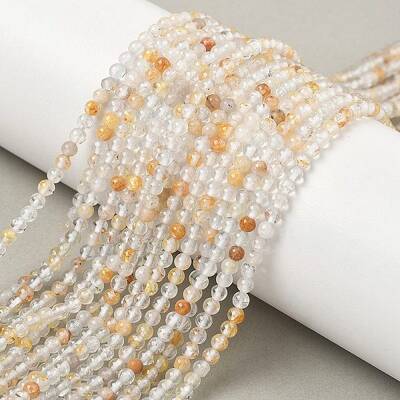 Natural White Topaz Beads Strands