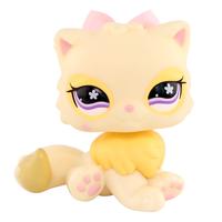 diylpshome miniature perisan cat crouching cat wolfcat fox kitten pet figure cat and dog kids gift