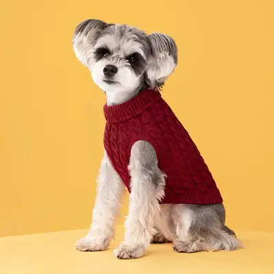 Solid Color Knitting Pet Sweater, Casual Soft Comfortable Pet Clothes for Winter, Comfortable Dog Clothing, Dog Supplies for ...