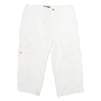 RALPH LAUREN Womens Cargo Shorts White M W32