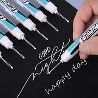 White Marker Pen (3 Counts), Quick Dry Fine Marker Pen, Anti-fading Pen, DIY Craft Writing Pen for Glass, Faux Leather, Wood,...
