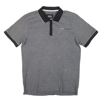 DIESEL Mens Polo Shirt Grey L