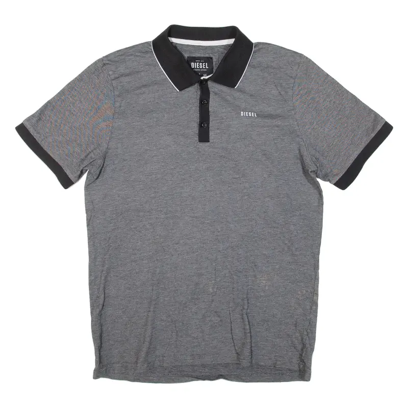 DIESEL Mens Polo Shirt Grey L
