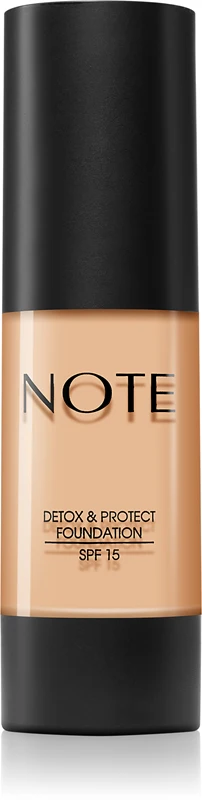 Note Cosmetique Detox & Protect liquid foundation with matte finish SPF 15 color 02 Natural Beige 30 ml