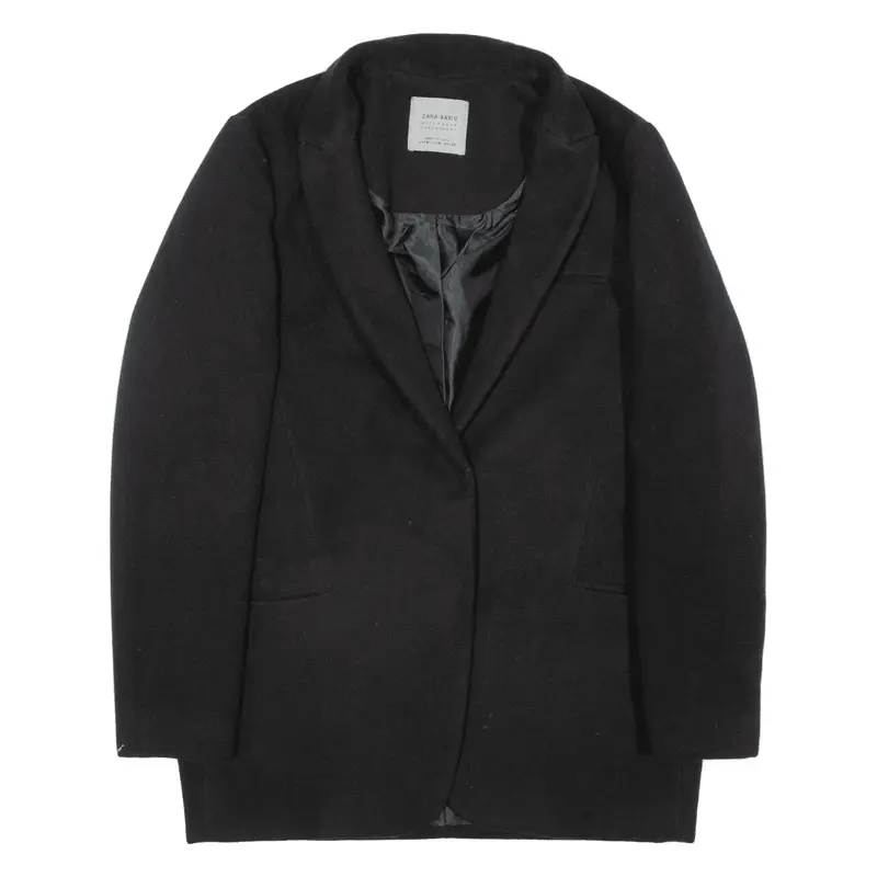 ZARA BASIC Knit Coat Black Womens M