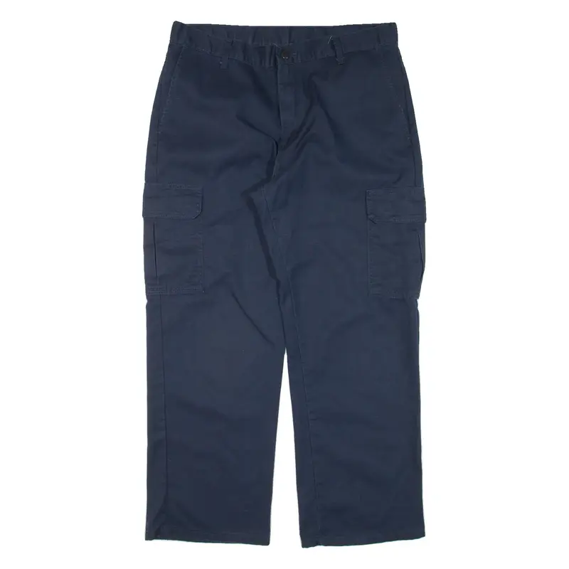 DICKIES Cargo Workwear Mens Trousers Blue Relaxed Straight W35 L28